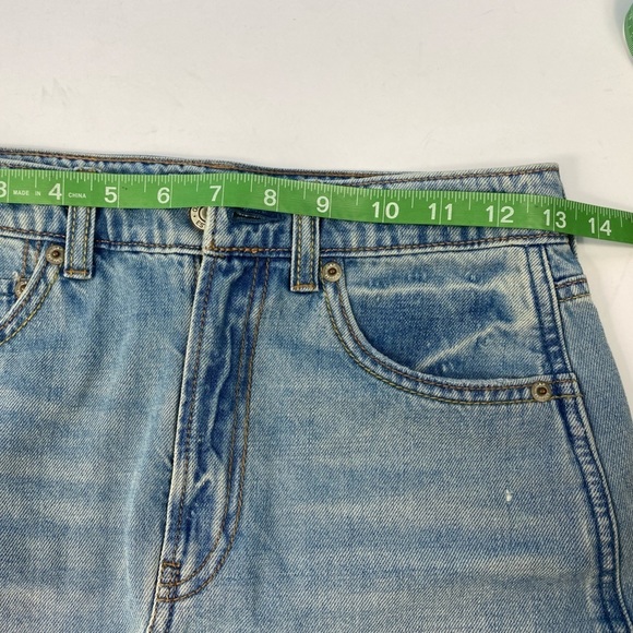 GAP Denim Girl’s High Rise Light Wash Destructed Denim Jean Skirt size 12 - Picture 6 of 11